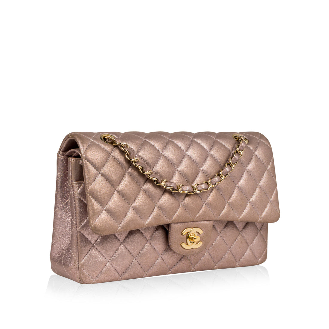 Chanel Classic Flap Bag Medium Metallic Goatskin
