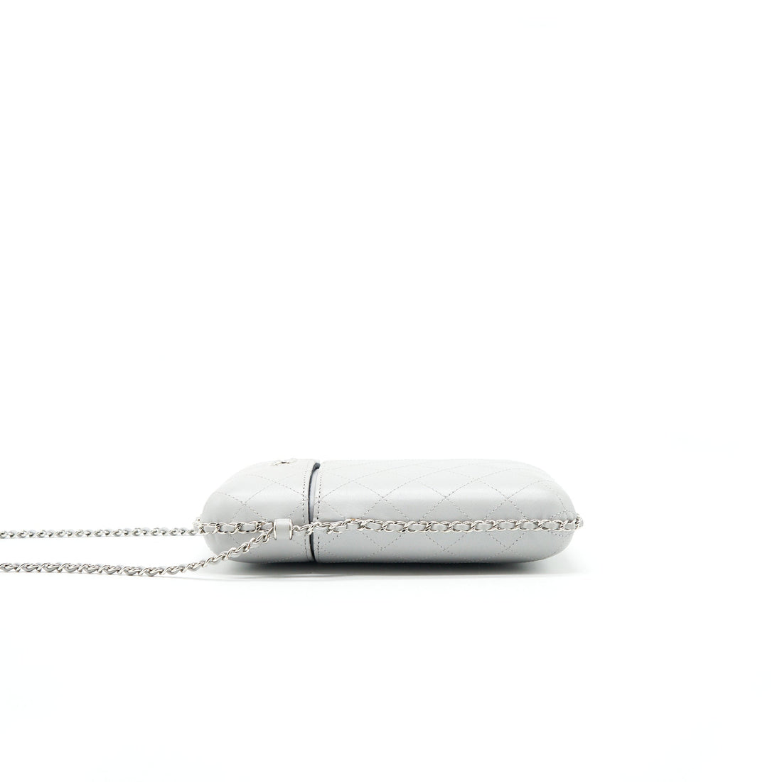Chanel Grey Vanity case for phone with Chain