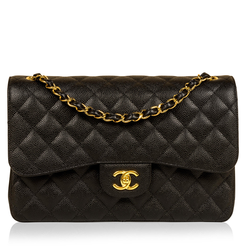 Chanel Classic Flap Bag Jumbo Caviar