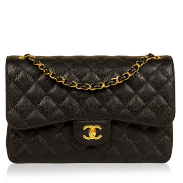 Chanel Classic Flap Bag Jumbo Caviar