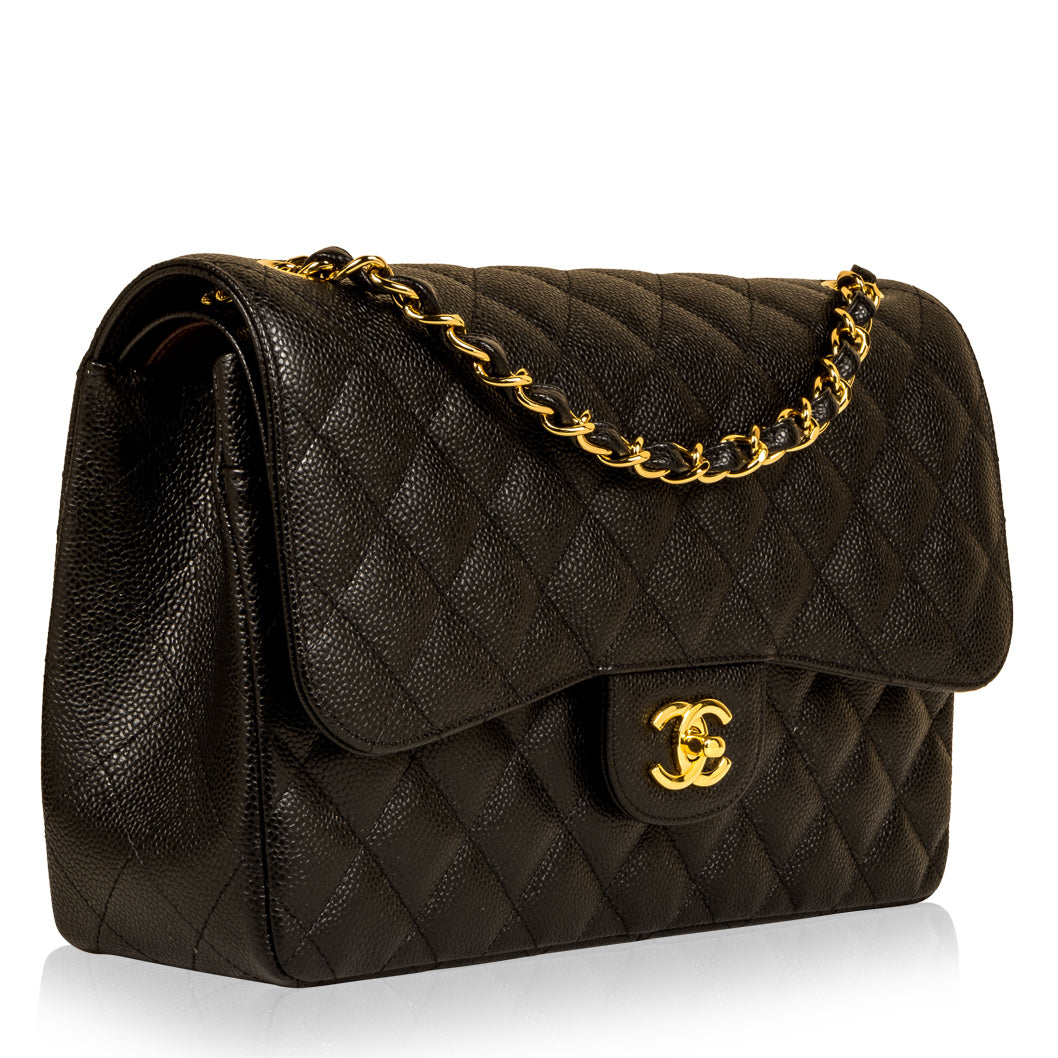Chanel Classic Flap Bag Jumbo Caviar