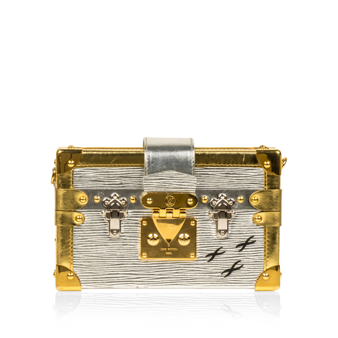 Louis Vuitton Petite Malle Silver And Gold