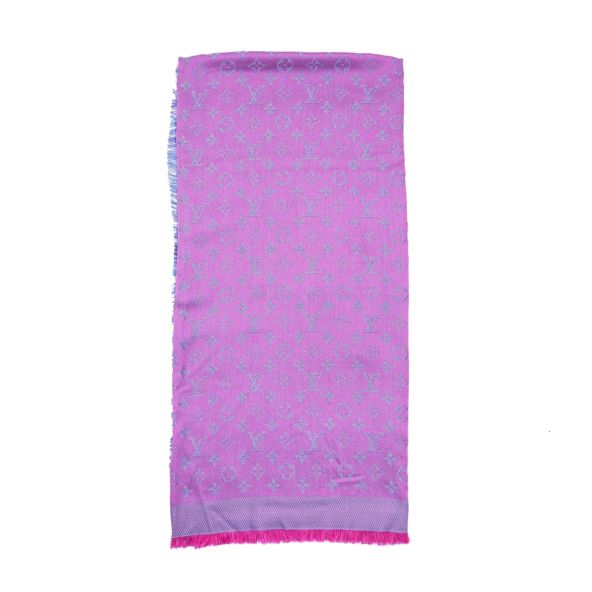 Louis Vuitton Monogram Denim Shawl Light Pink / Ligth Purple