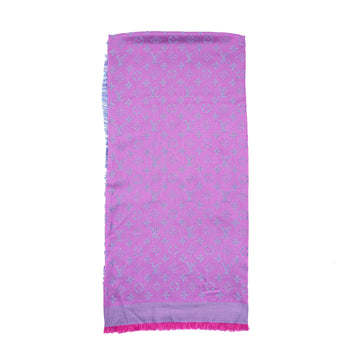 Louis Vuitton Monogram Denim Shawl Light Pink / Ligth Purple