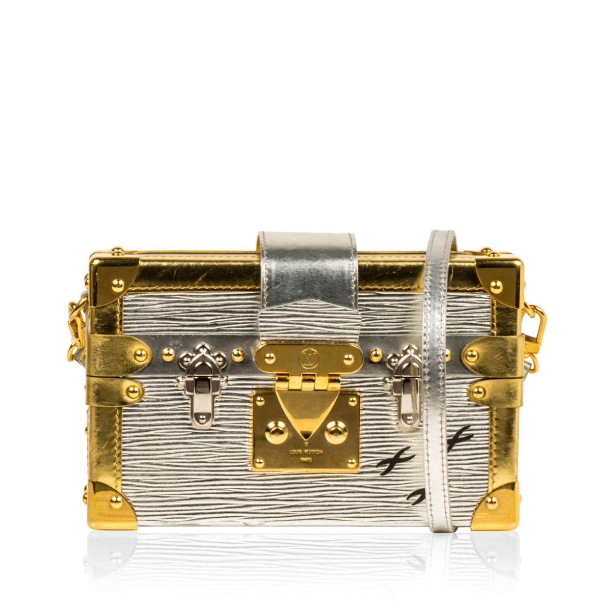 Louis Vuitton Petite Malle Silver And Gold