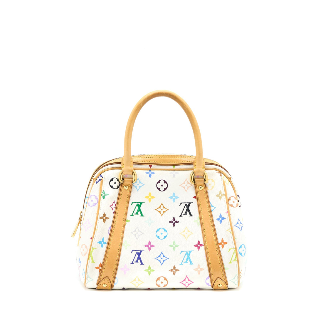 Louis Vuitton Vintage Bowling Bag Monogram Canvas White/Multicolour GHW