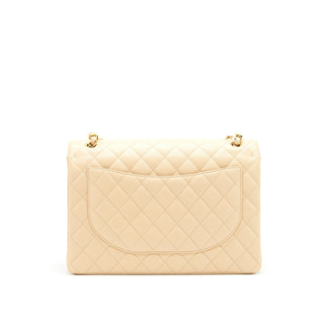 Chanel Maxi Classic Double Flap Bag Caviar beige GHW