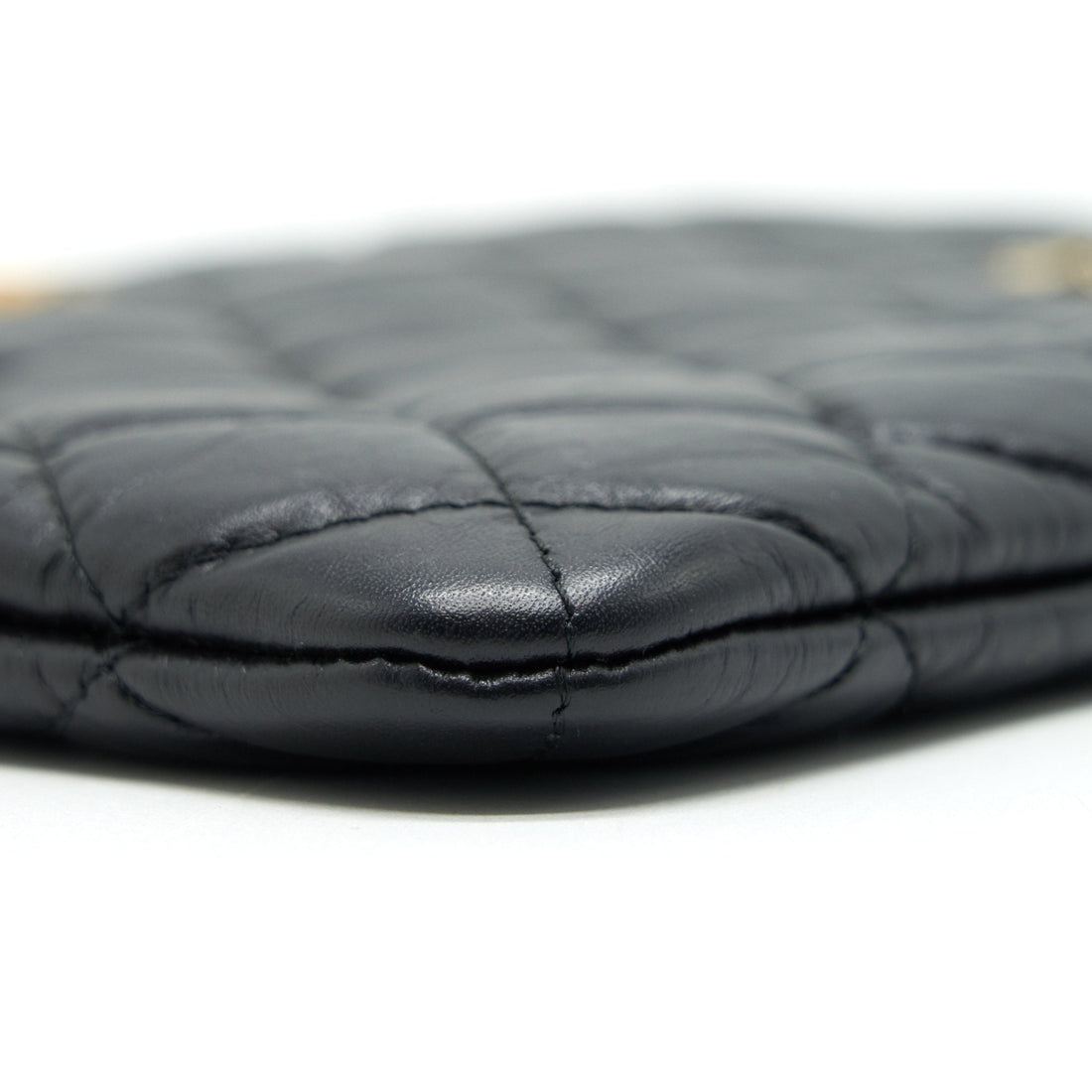 Chanel 2.55 Leather Clutch with Charm Black GHW