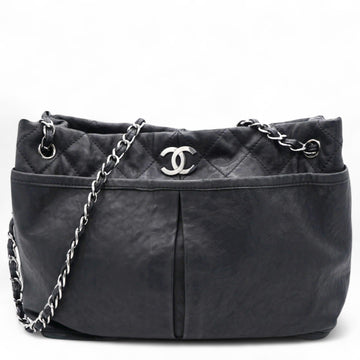 Chanel Ultra Soft Suede Calfskin Natural Beauty Tote Black