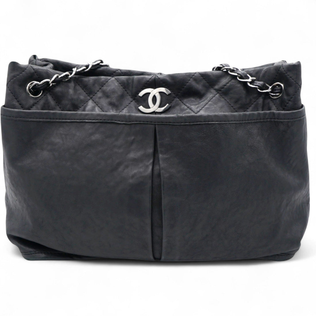Chanel Ultra Soft Suede Calfskin Natural Beauty Tote Black