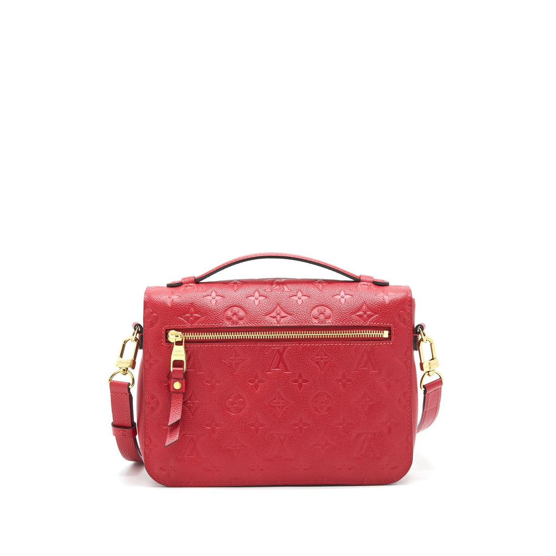 Louis Vuitton Pochette Metis Leather Bag Red