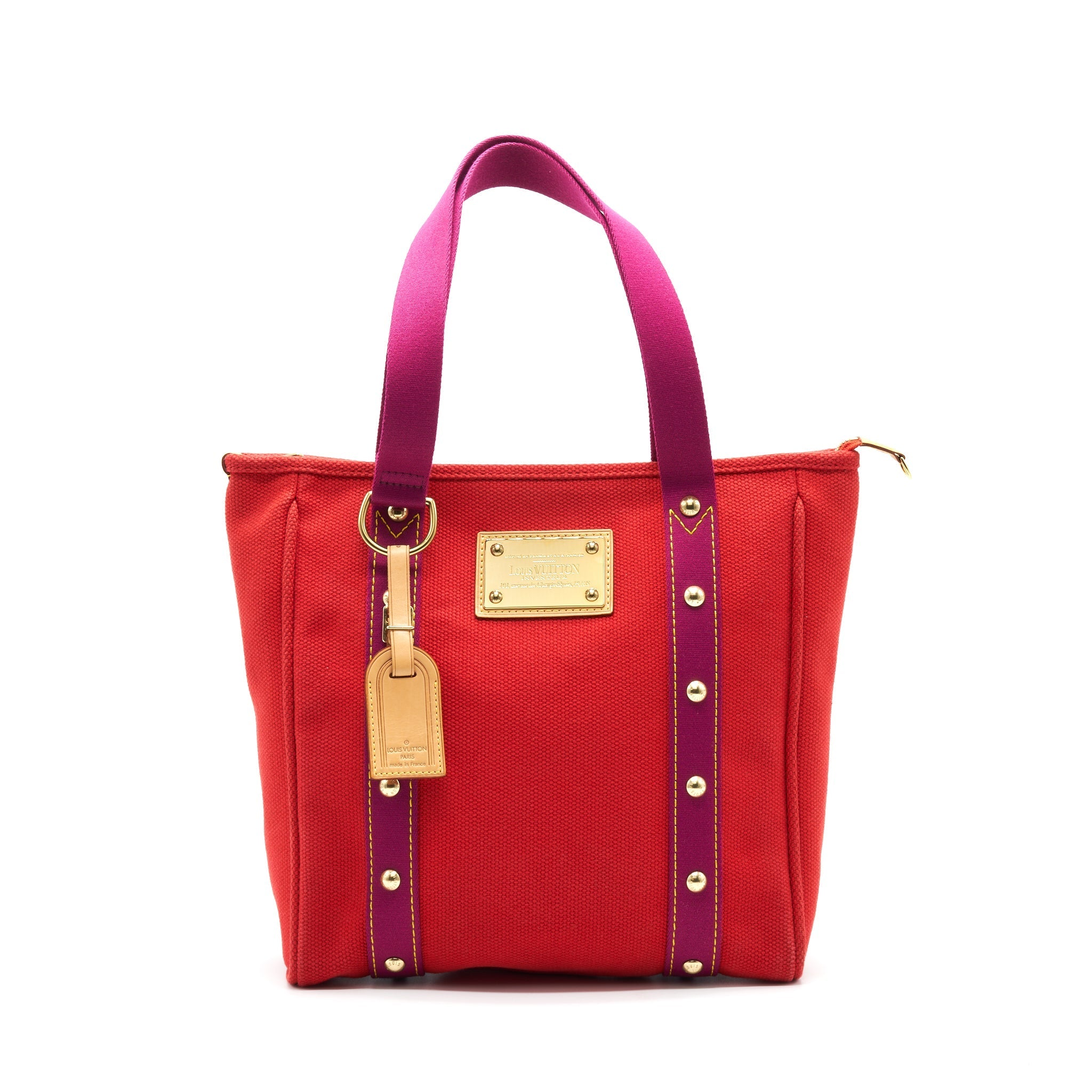 Louis Vuitton Canvas Tote Bag In Red