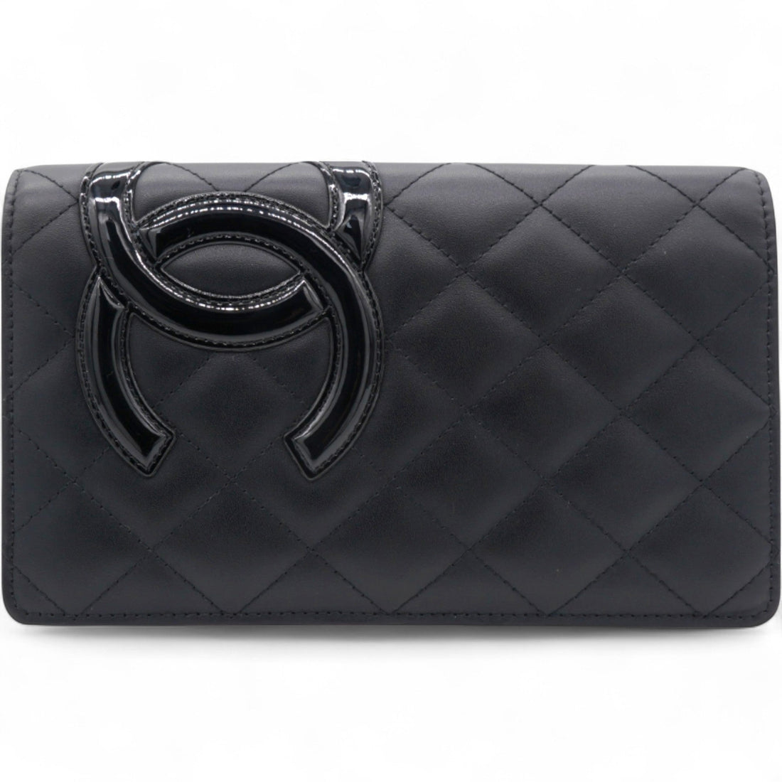 Chanel Quilted Cambon Yen Wallet Black