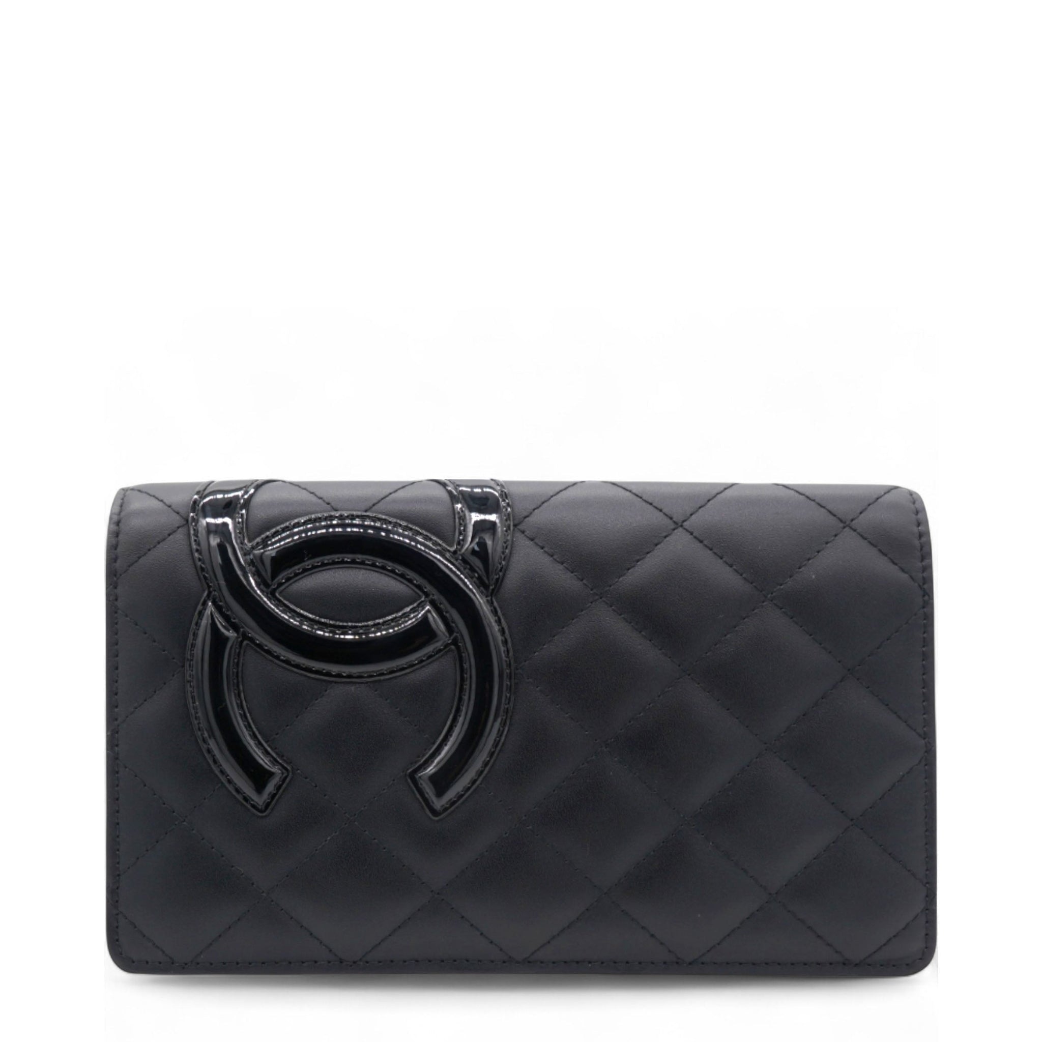 Chanel Quilted Cambon Yen Wallet Black