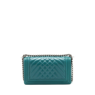 Chanel Medium Boy lambskin green SHW