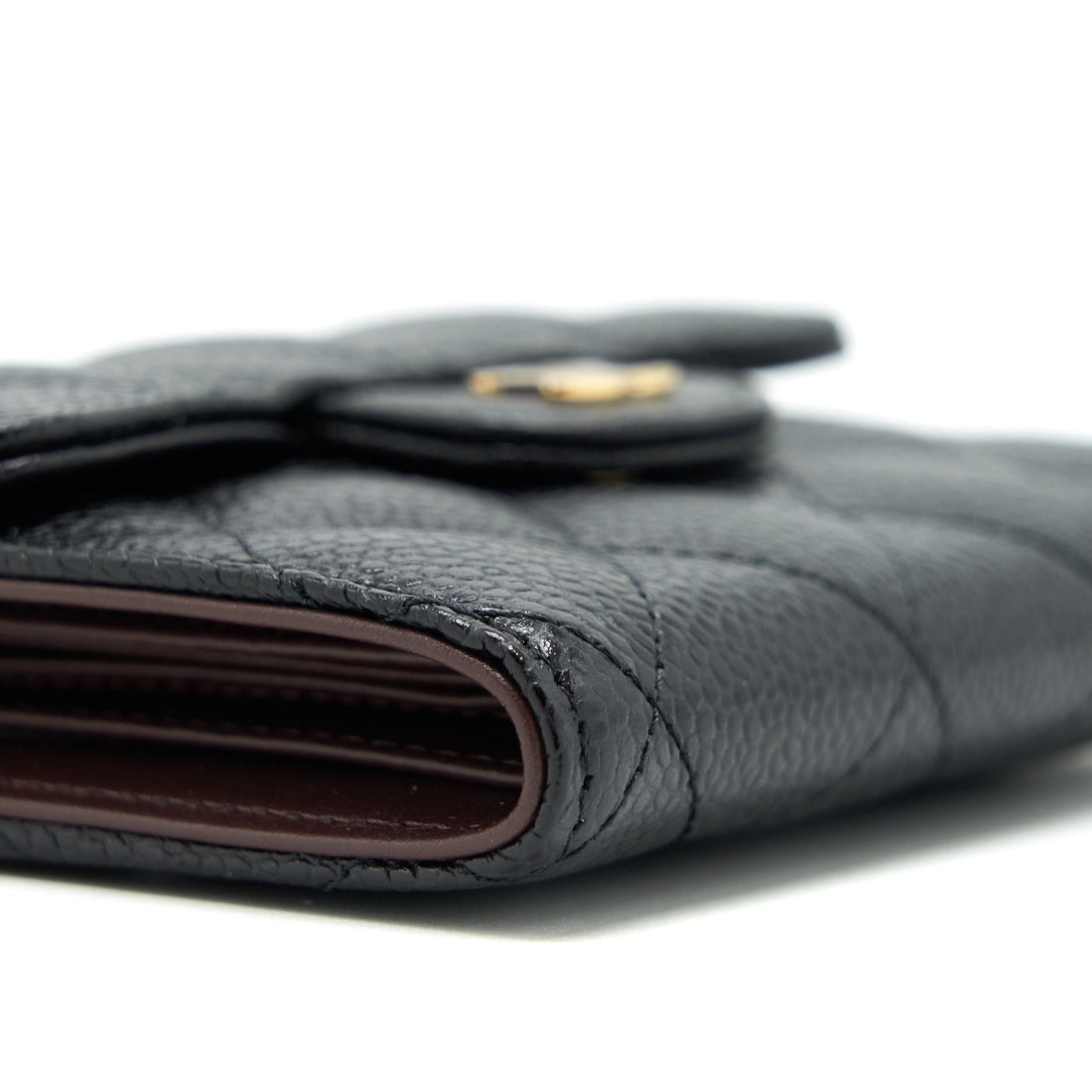 Chanel Small flap Wallet Caviar Black GHW