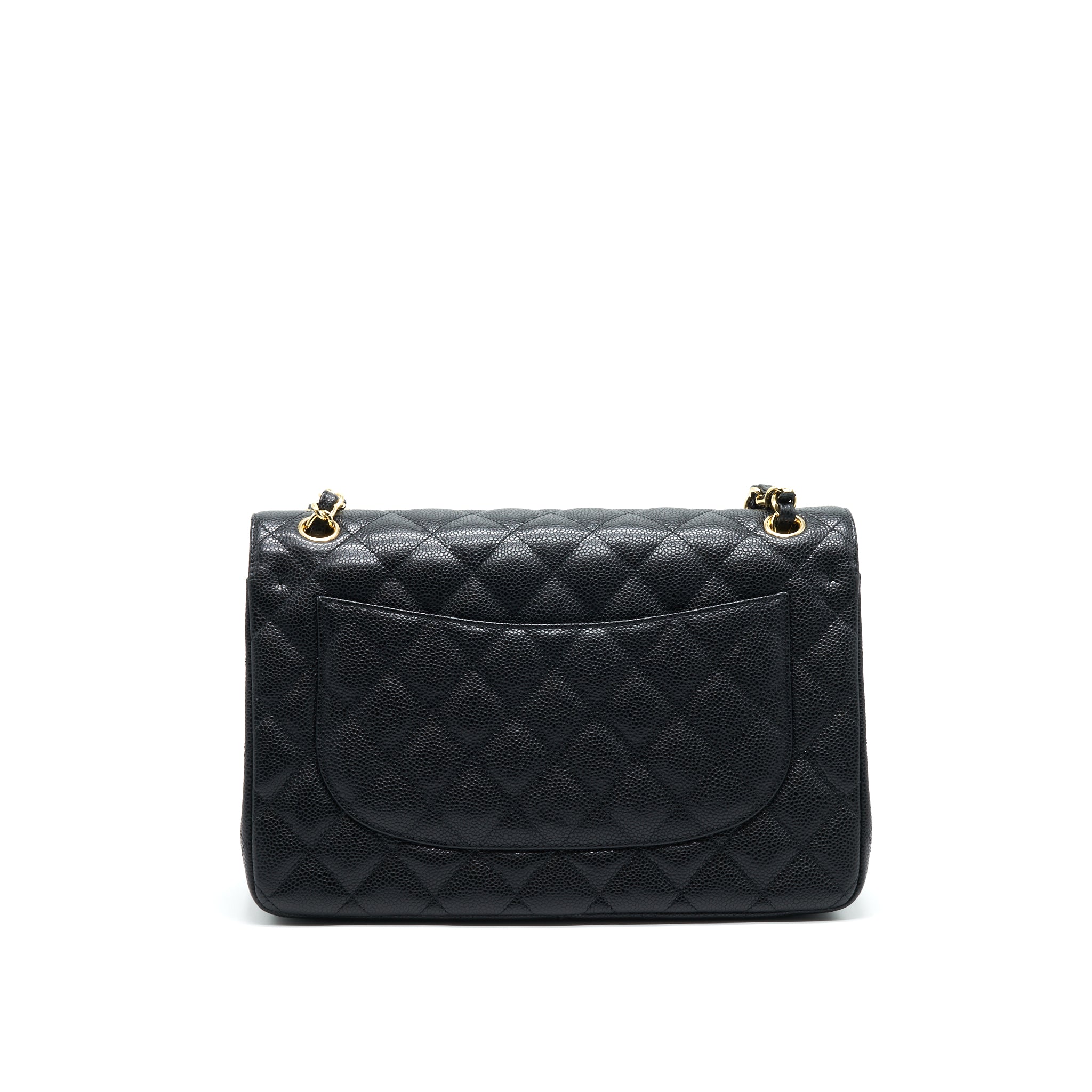 CHANEL JUMBO CLASSIC DOUBLE FLAP CAVIAR BLACK GHW