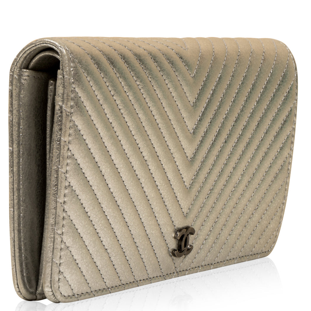 Chanel Classic Long Flap Wallet Chevron