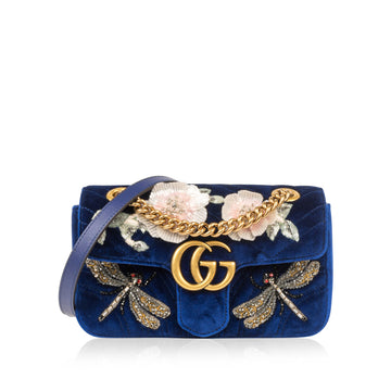 Gucci GG Marmont Velvet Sequin Mini Handbag