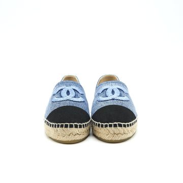 Chanel Espadrilles 38 in Denim and Black