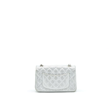 CHANEL RECTANGULAR MINI FLAP BAG SILVER