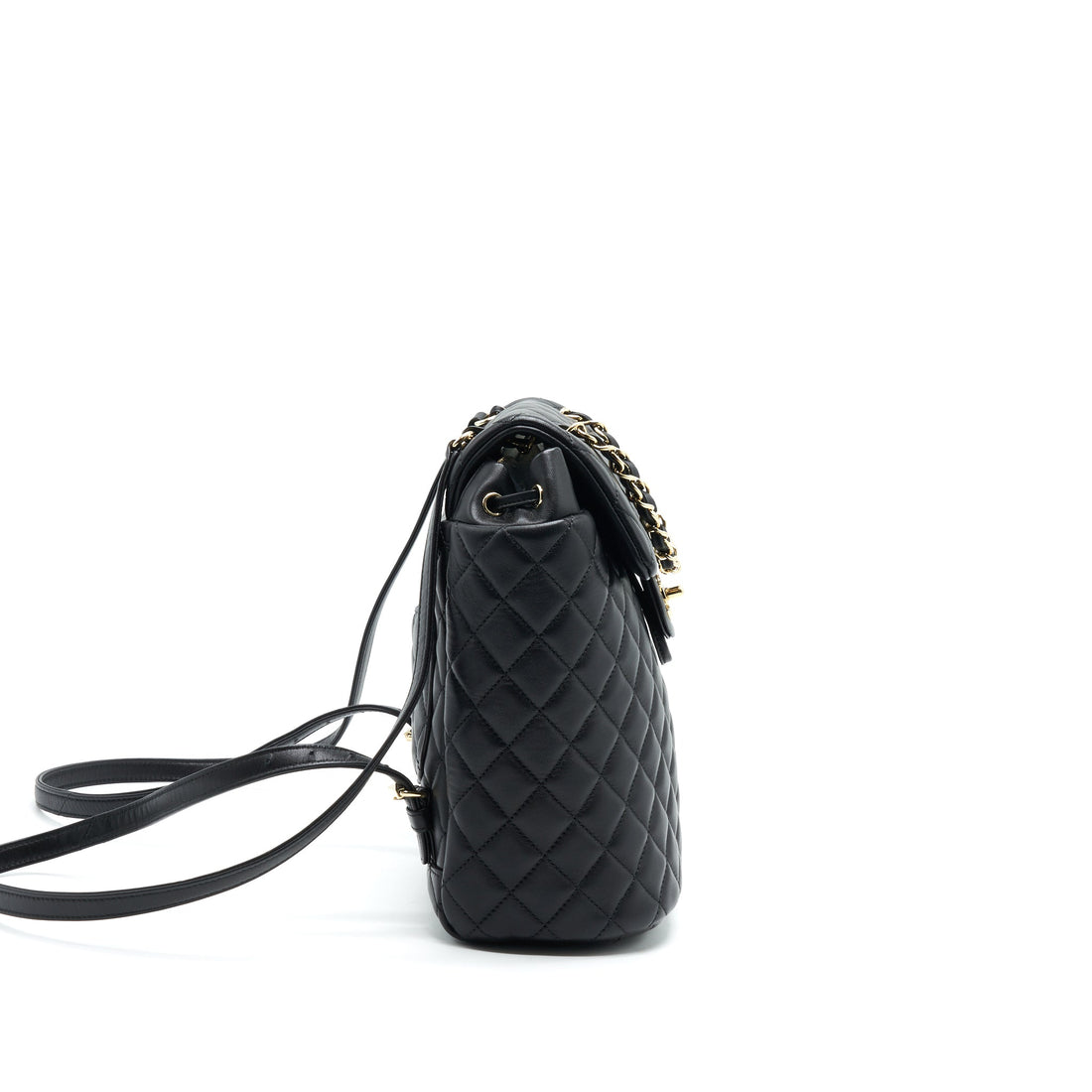 CHANEL QUILTED LAMBSKIN URBAN SPIRIT BACKPACK BLACK GHW