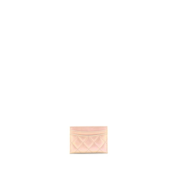 Chanel 21K Iridescent Pink Flat Card Holder