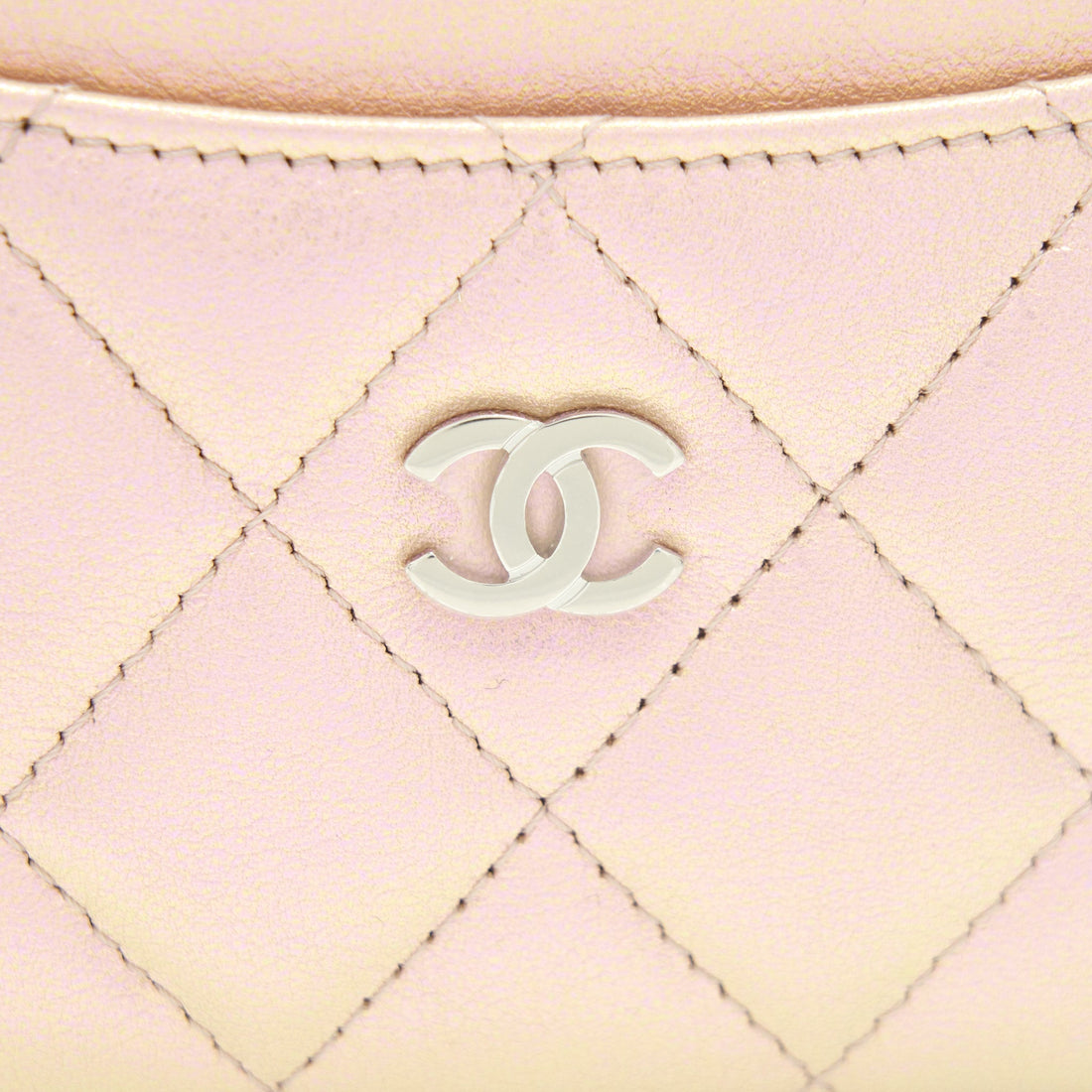 Chanel 21K Iridescent Pink Flat Card Holder