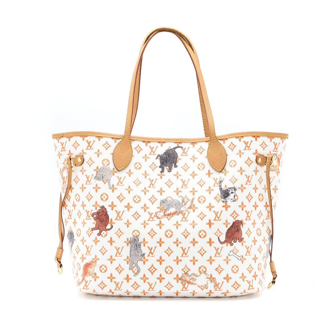 Louis Vuitton Grace Coddington Catogram Neverfull MM Canvas GHW