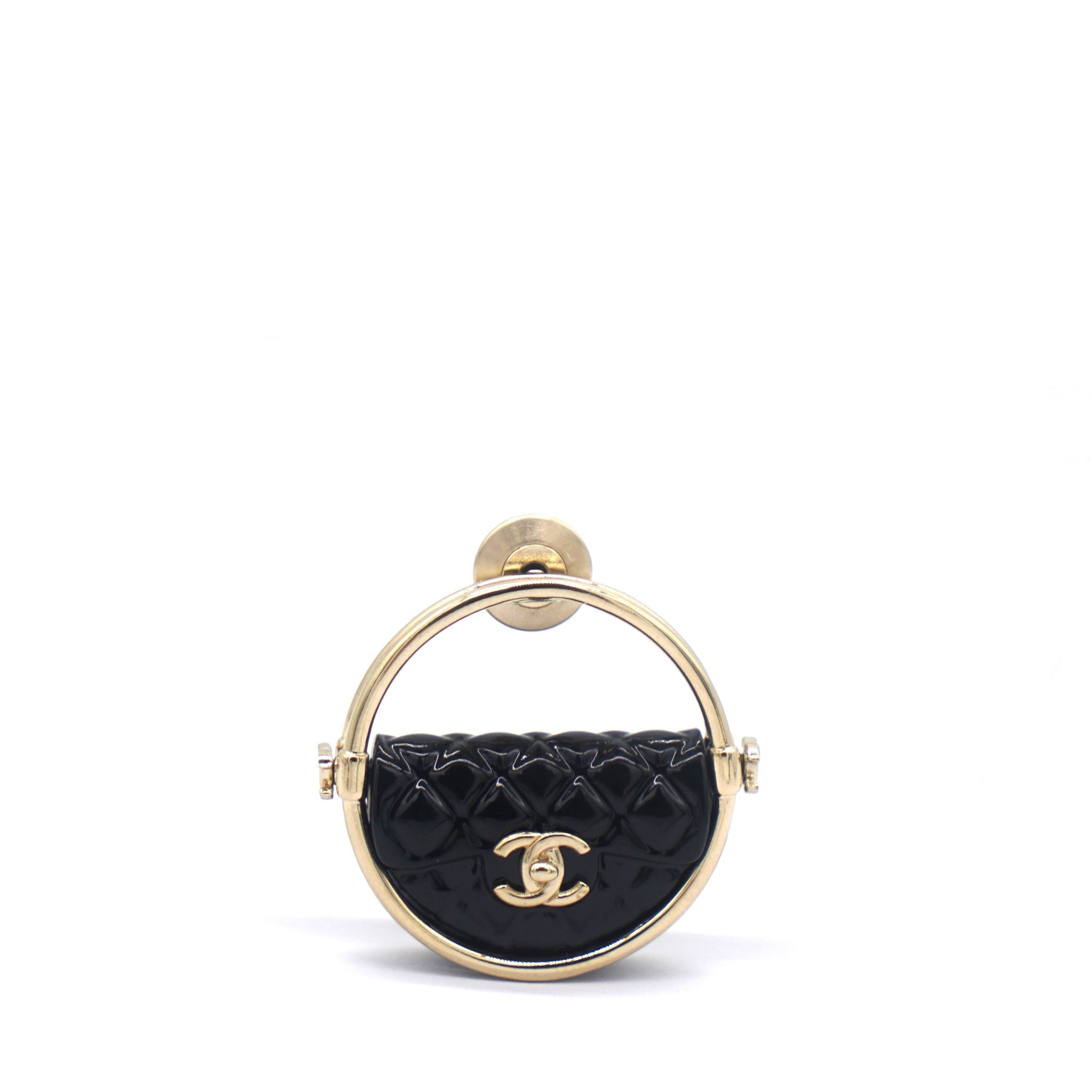 Chanel Quilted Flap Hoop Brooch