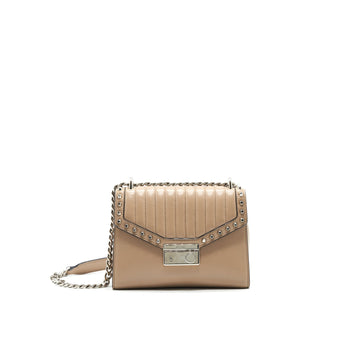 PRADA Small Leather Bag Beige SHW