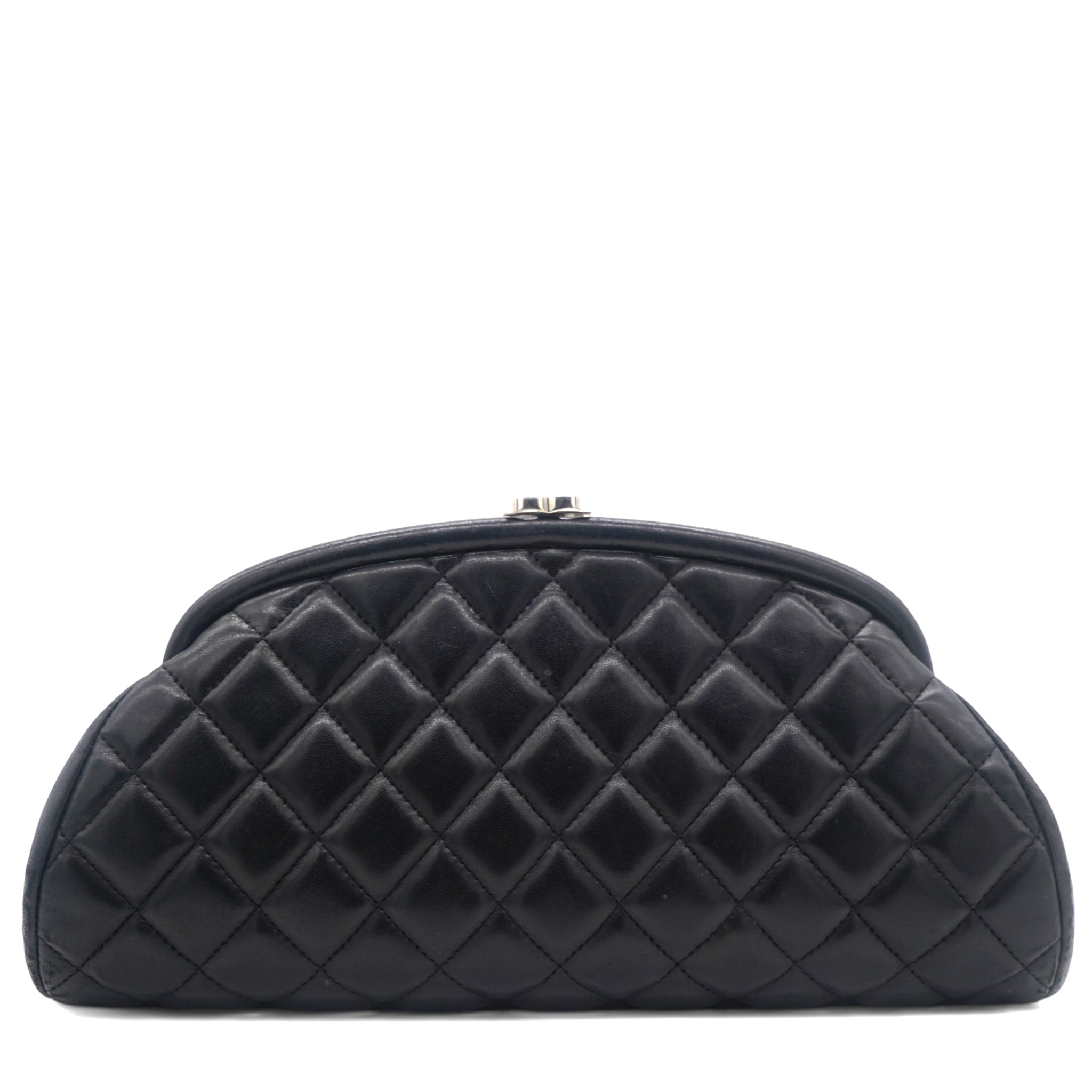 Chanel Lambskin Quilted Timeless Clutch Black