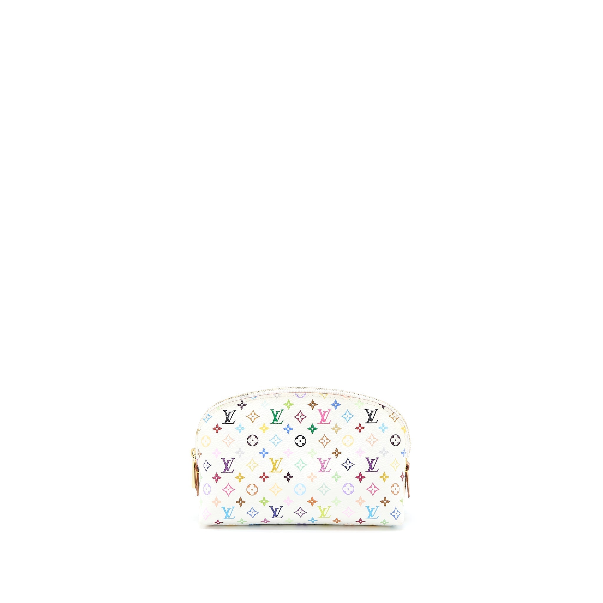 Louis Vuitton Cosmetic Pouche Multicolor Monogram Canvas White GHW