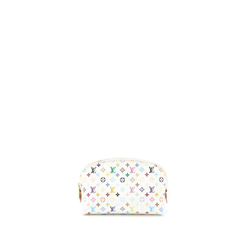 Louis Vuitton Cosmetic Pouche Multicolor Monogram Canvas White GHW