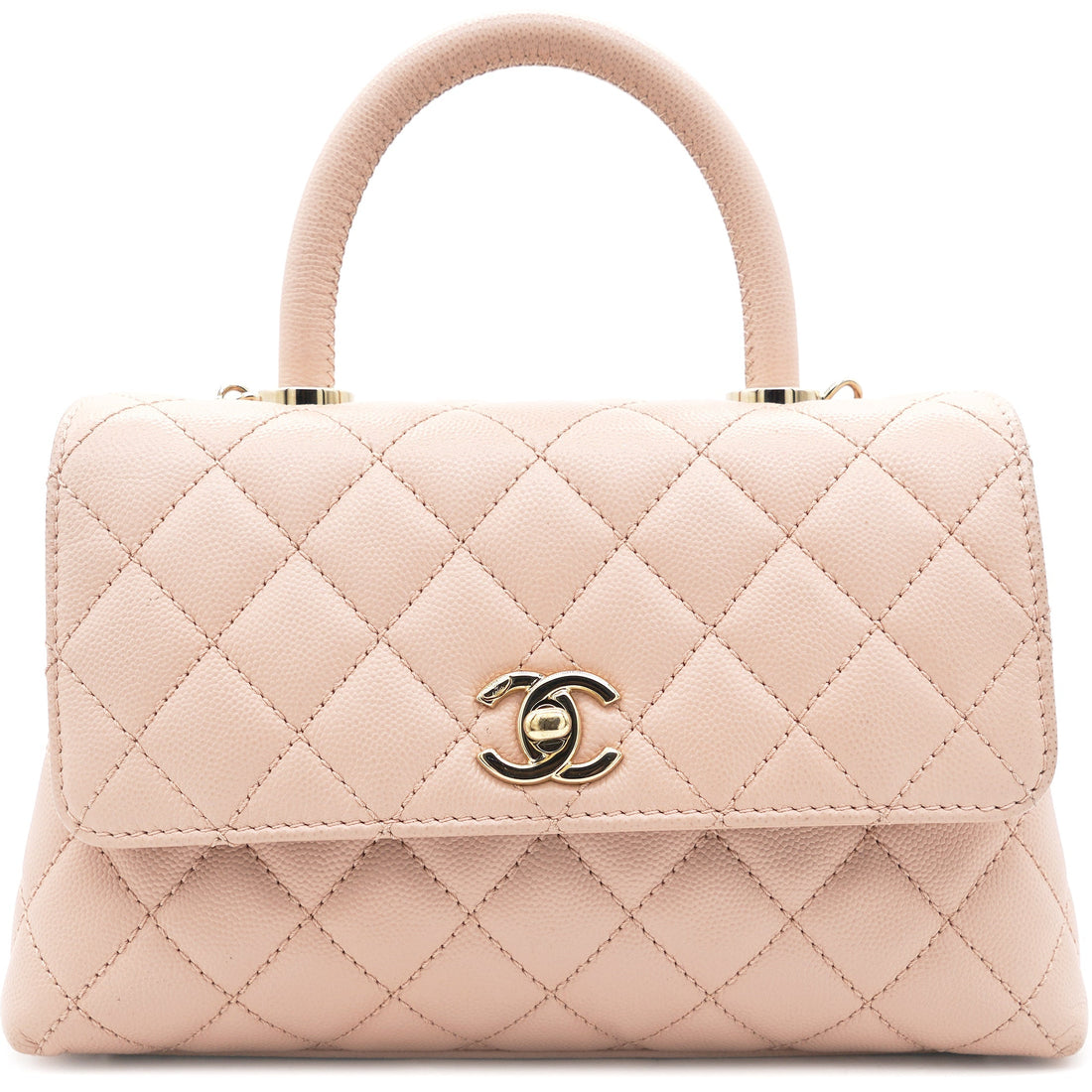 Chanel Caviar Leather Small Coco Top Handle Bag