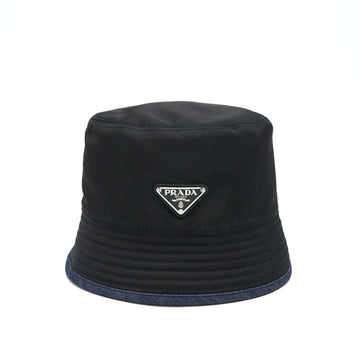 Prada Nylon and Denim Bucket Hat
