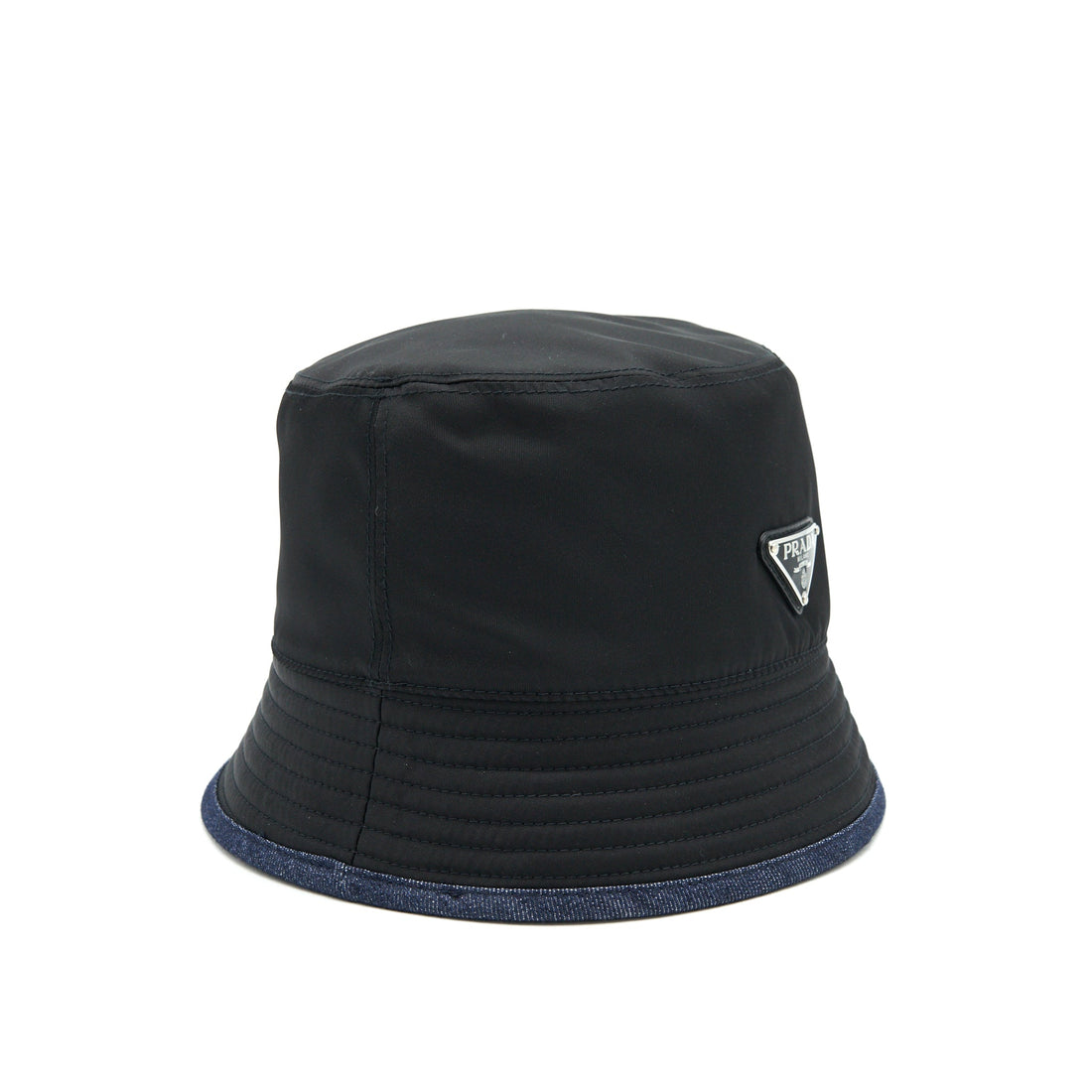 Prada Nylon and Denim Bucket Hat