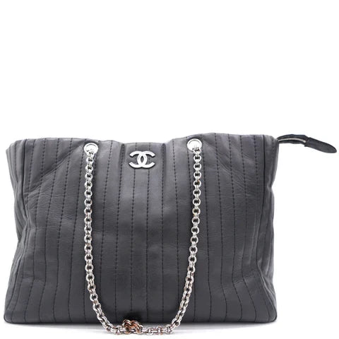 Chanel Vertical Quilted Mademoiselle Tote