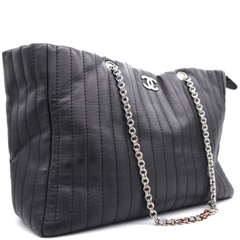 Chanel Vertical Quilted Mademoiselle Tote