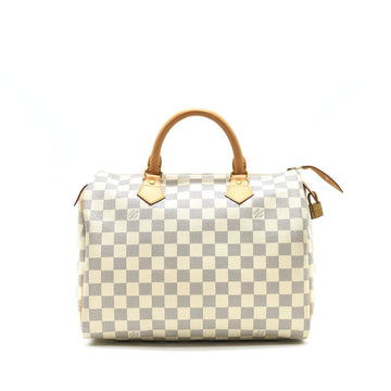 LOUIS VUITTON SPEEDY 30 DAMIER AZUR CANVAS HANDBAG