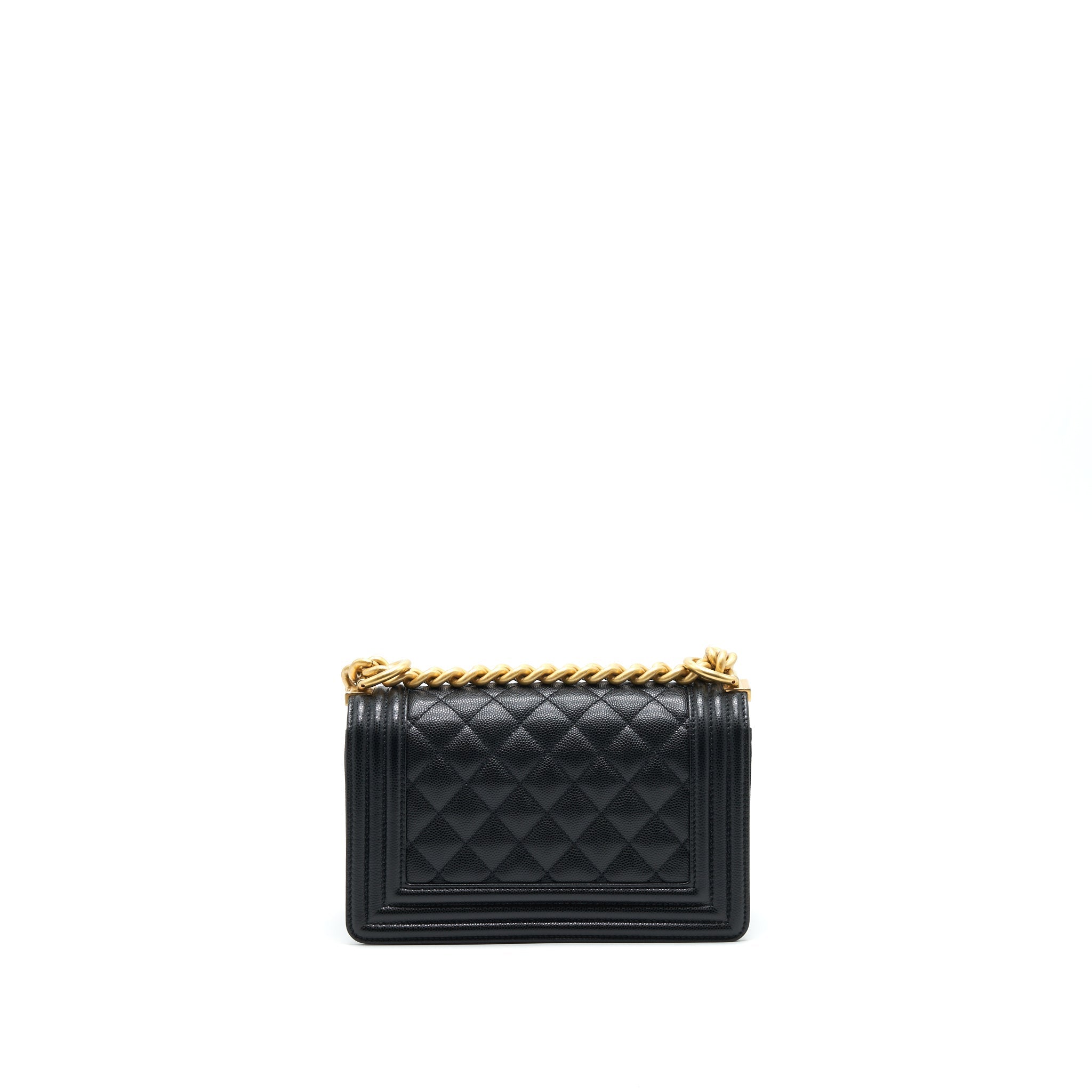 Chanel Small Boy Bag Caviar Black brushed GHW Year 2021 (microchip serial?
