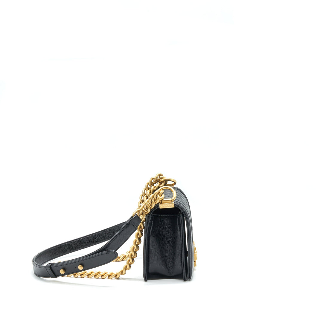 Chanel Small Boy Bag Caviar Black brushed GHW Year 2021 (microchip serial?