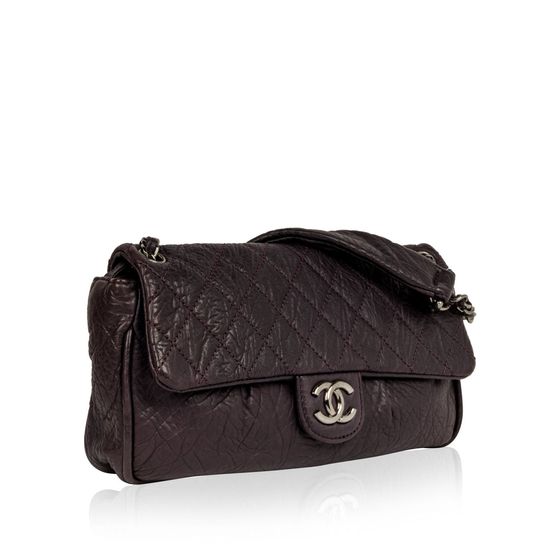 Chanel Distressed Calfskin Shoulder Bag