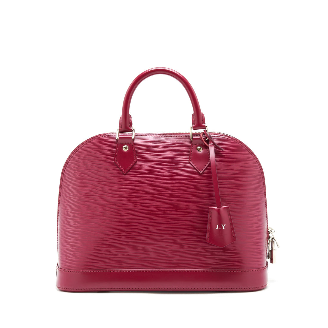 Louis Vuitton Alma PM Epi Dark Red SHW With initial J.Y On Key Tag