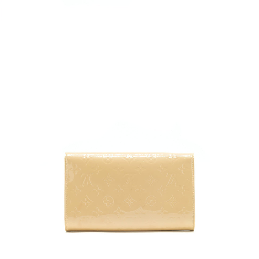 Louis Vuitton Vernis Ana Clutch Patent Leather Beige GHW