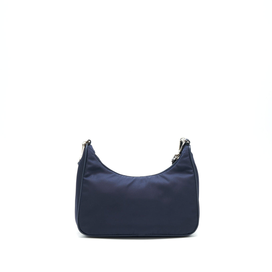 Prada 2005 Re-edition Nylon Shoulder Bag Indigo Blue SHW