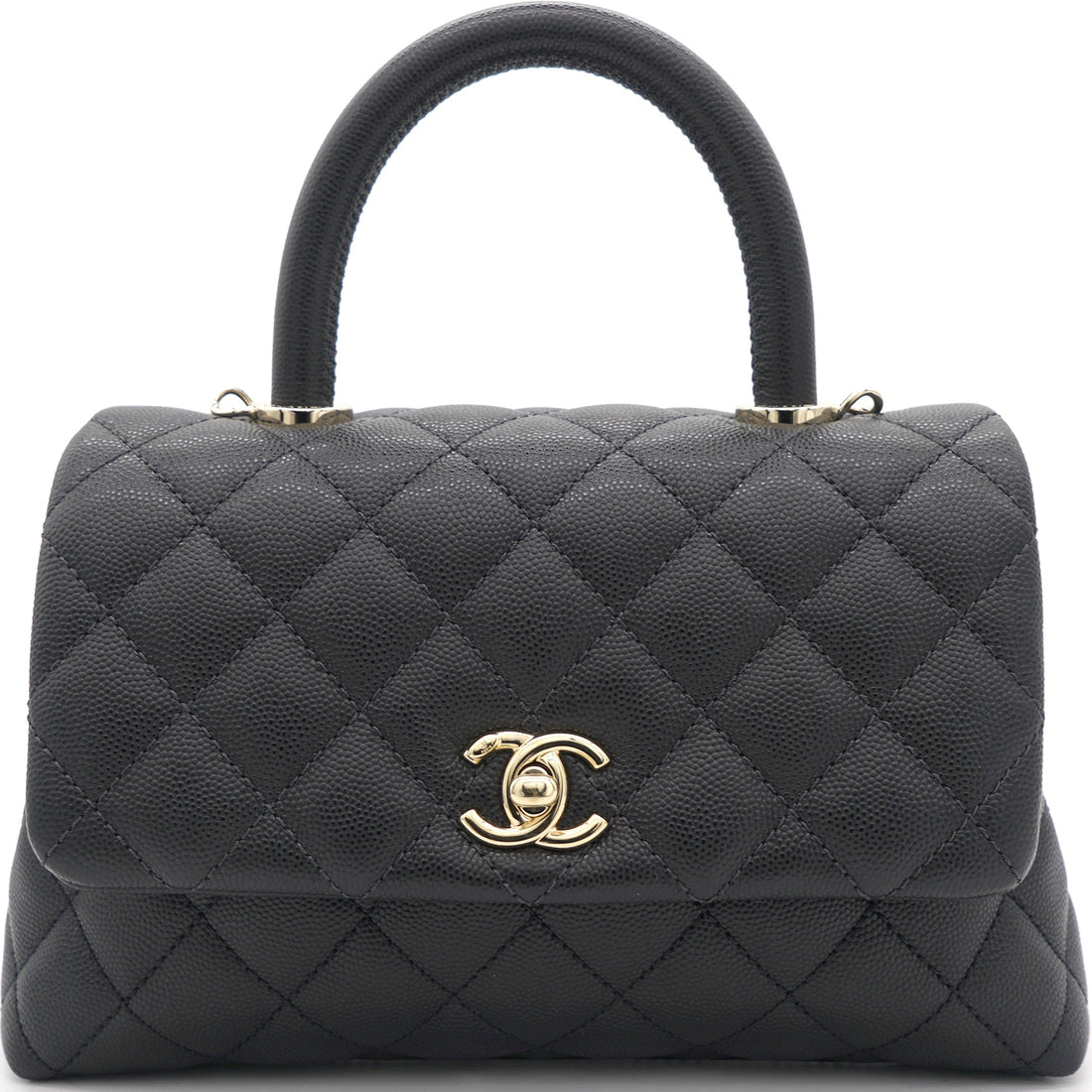 Chanel Quilted Mini Coco Handle Flap Black