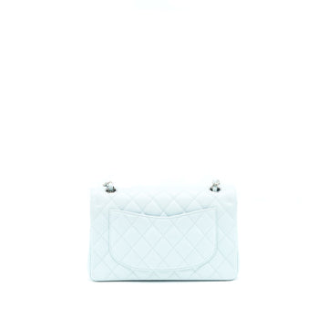 Chanel 21K Small Classic Double Flap Bag Caviar Light Blue SHW (Microchip)