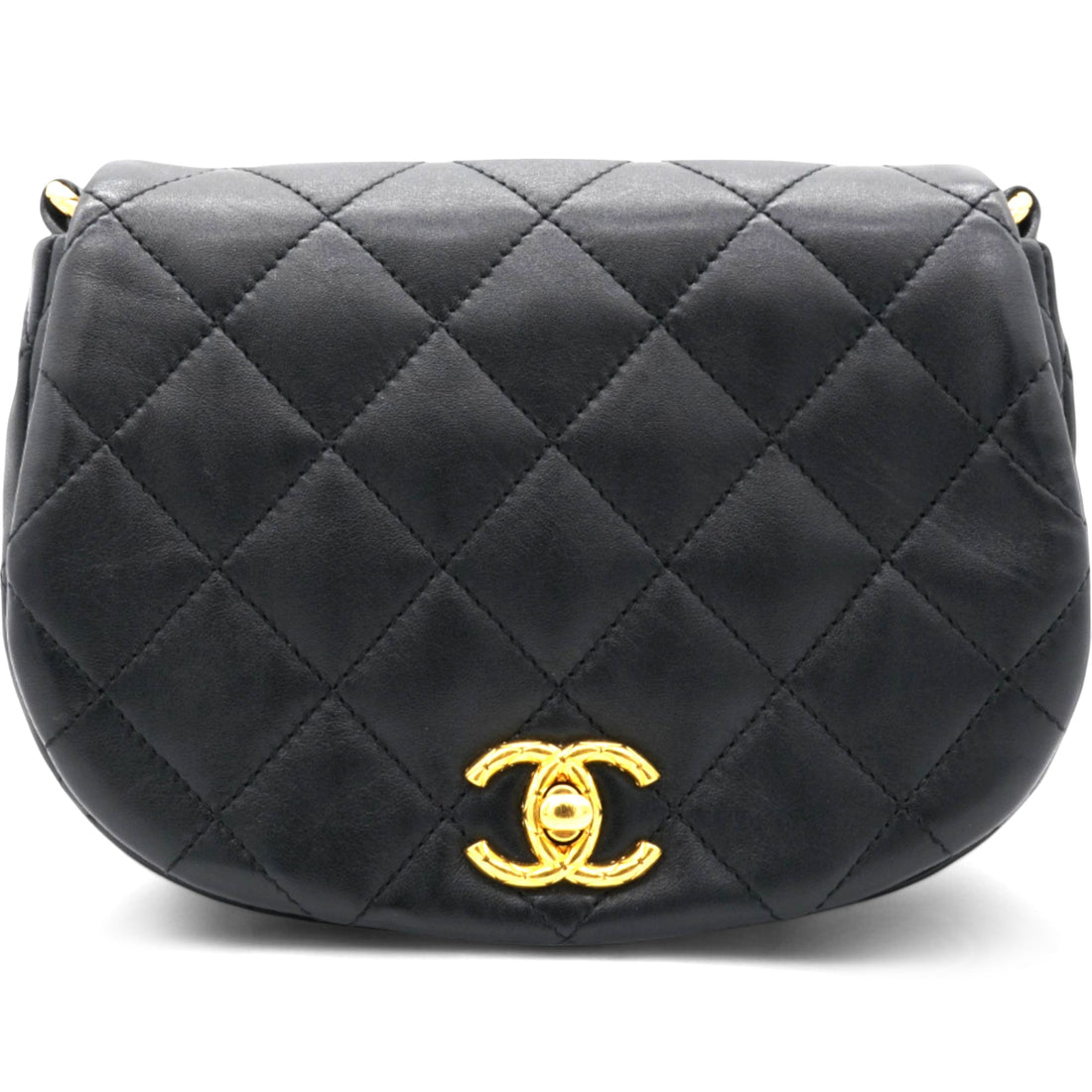 Chanel Calfskin Coco Mali Crossbody Bag Black