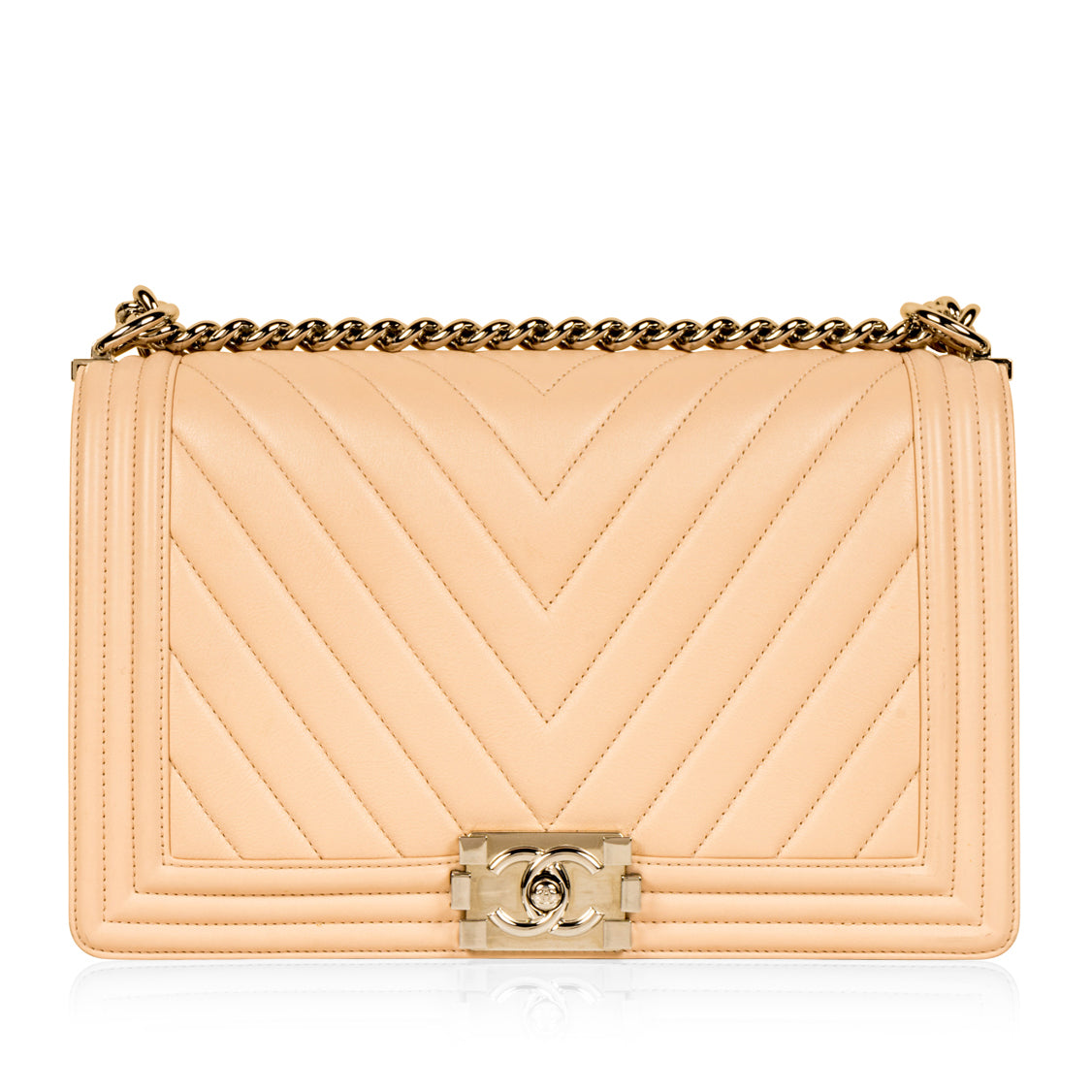 Chanel Large Boy Bag Chevron Lambskin